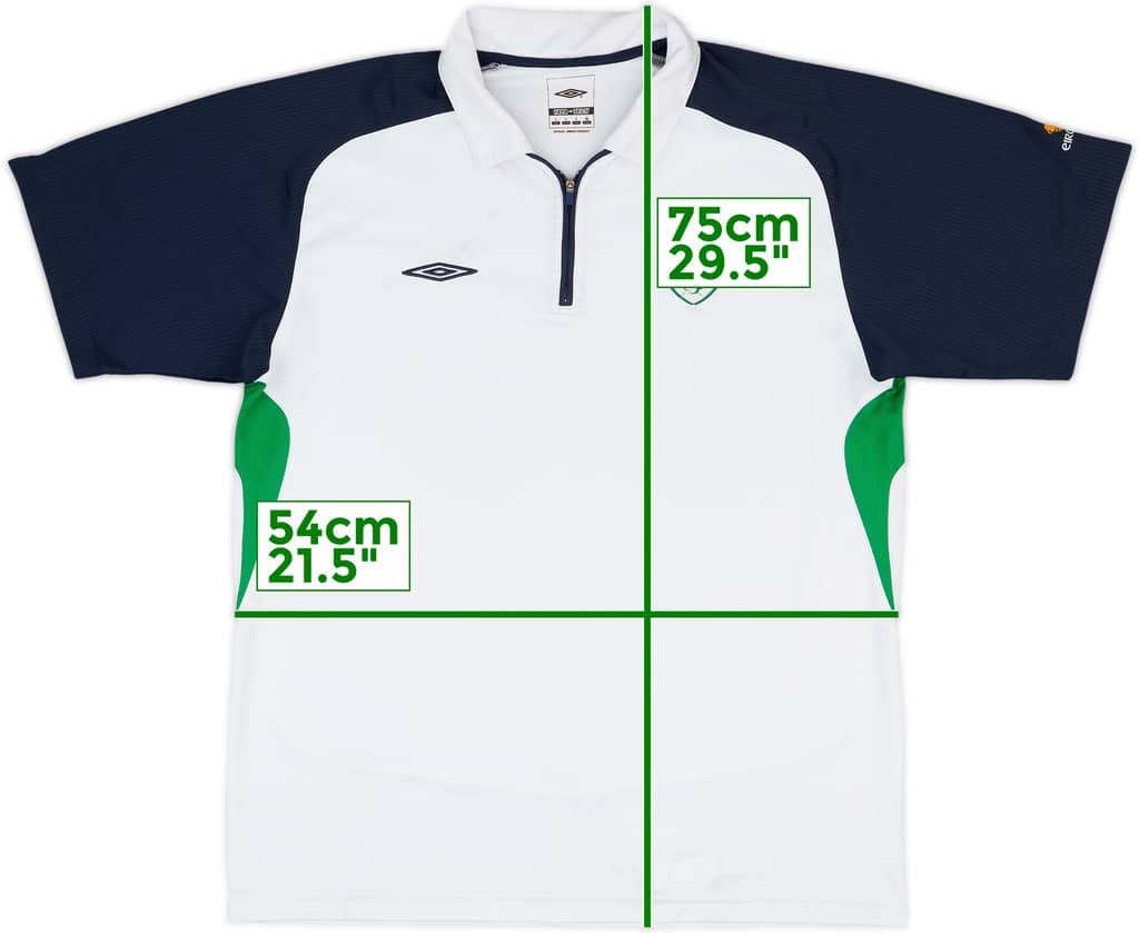 2008-09 Ireland Umbro 1/4 Zip Polo Shirt - 7/10 - (L)
