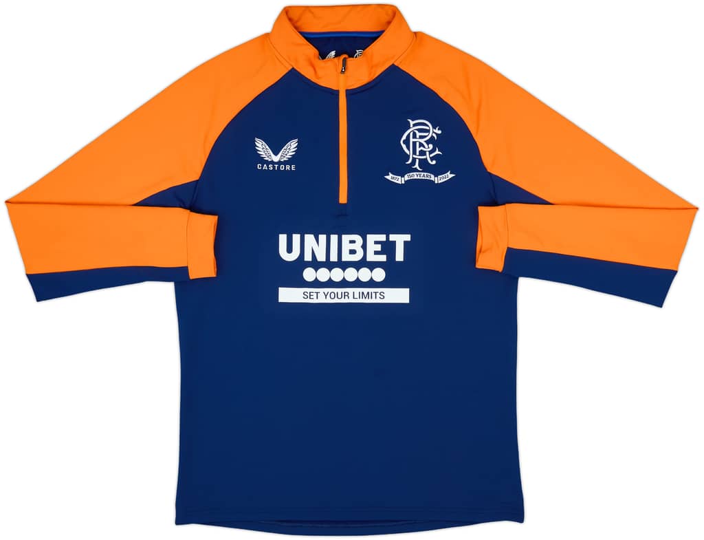 2022-23 Rangers Castore 1/4 Zip Training Top - 8/10 - (M)