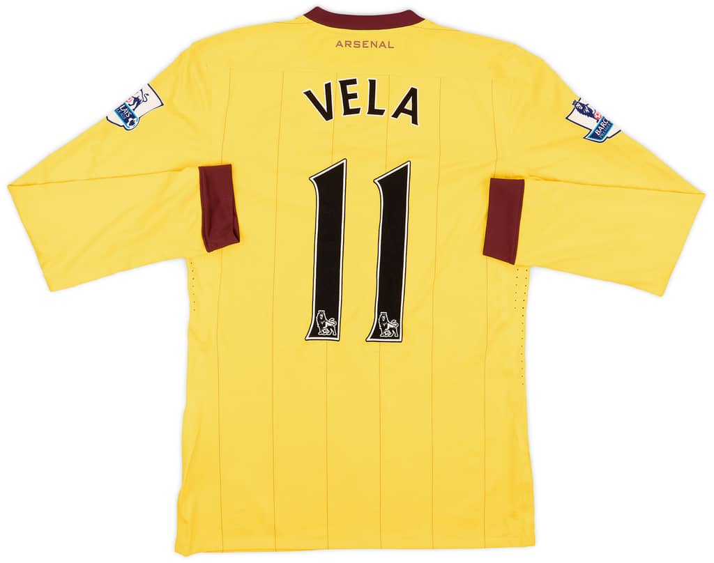 2010-11 Arsenal Match Issue Away L/S Shirt Vela #11