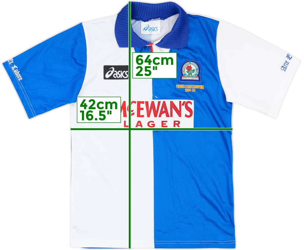 1994-95 Blackburn Rovers 'Champions' Home Shirt - 6/10 - (L.Boys)