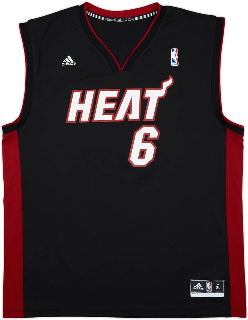 2010-12 Miami Heat James #6 adidas Away Jersey - 9/10 - (XL)