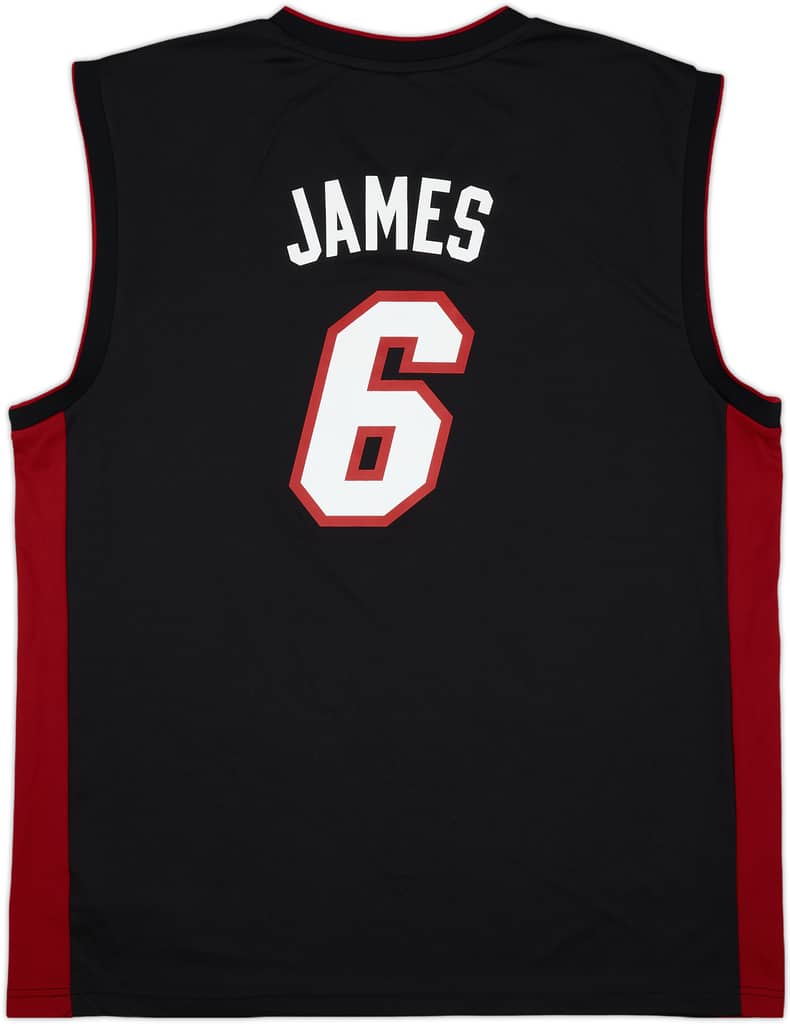 2010-12 Miami Heat James #6 adidas Away Jersey - 9/10 - (XL)