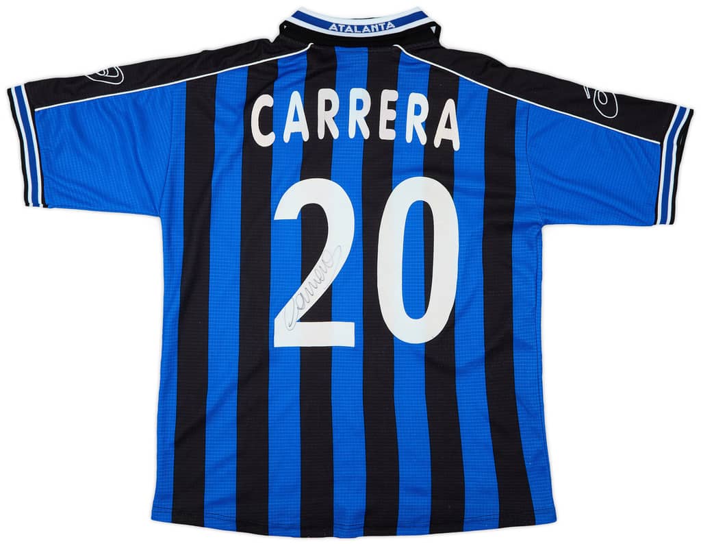 2000-01 Atalanta Signed Home Shirt Carrera #20 - 7/10 - (M)