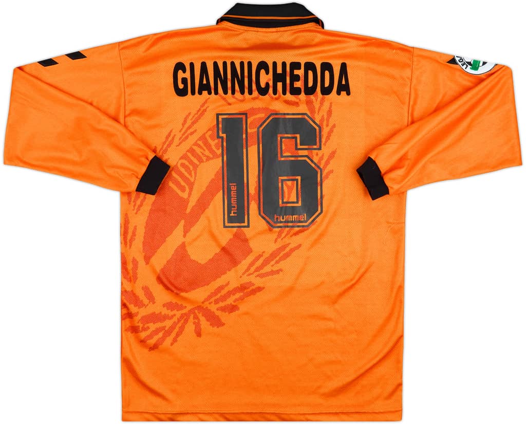 1997-98 Udinese Match Issue Third L/S Shirt Giannichedda #16