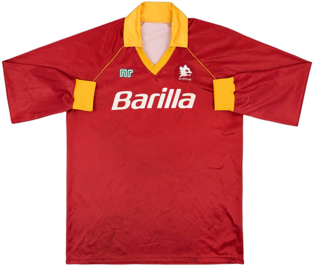 1990-91 Roma Home L/S Shirt - 8/10 - (XL)