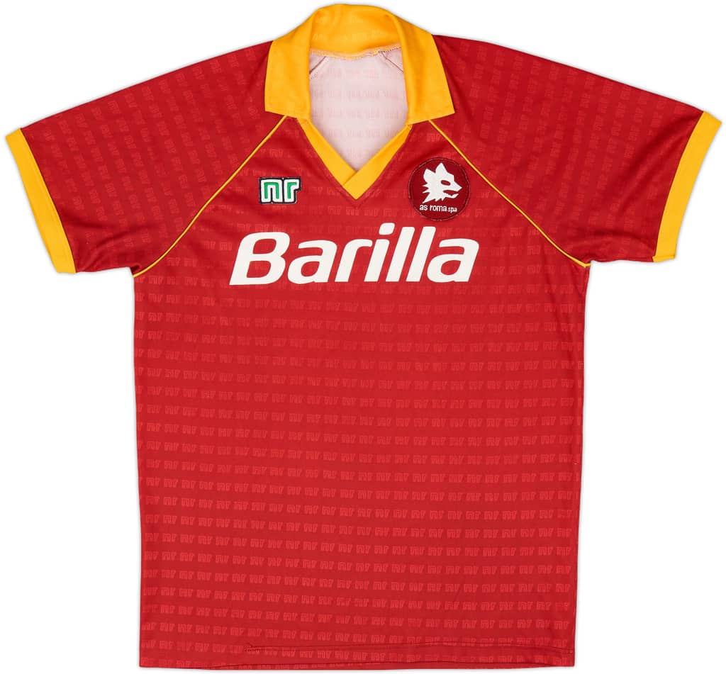 1990-91 Roma Home Shirt - 9/10 - (L)