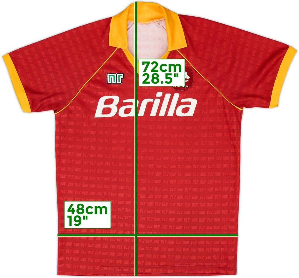 1990-91 Roma Home Shirt - 9/10 - (L)