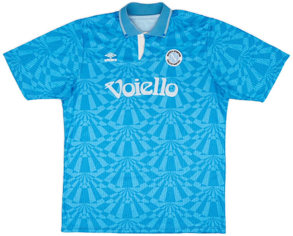 1991-93 Napoli Match Issue Home Shirt #16