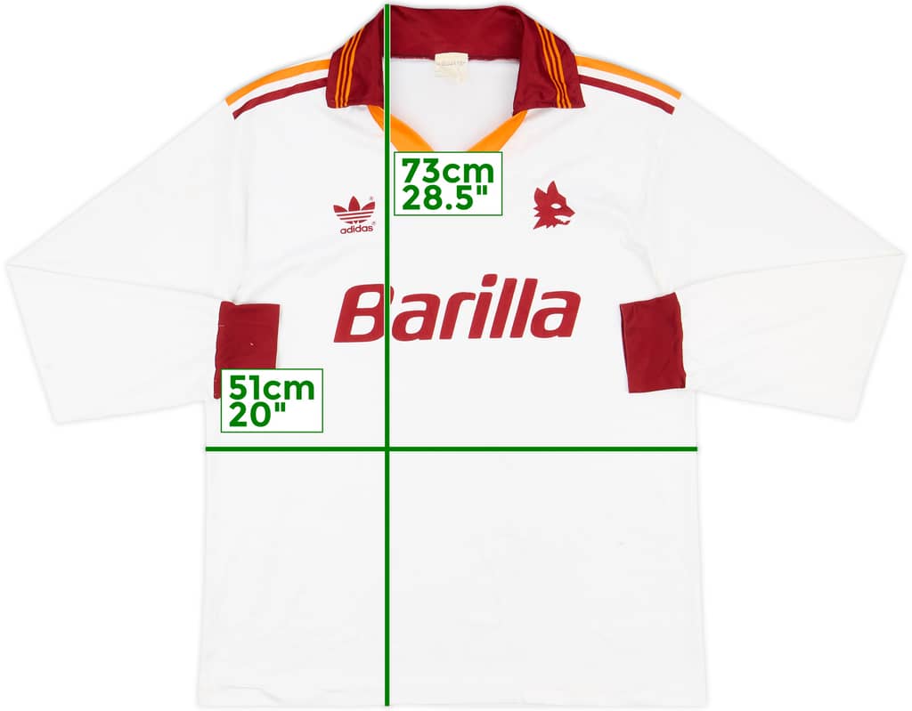 1991-92 Roma Away L/S Shirt - 6/10 - (L)
