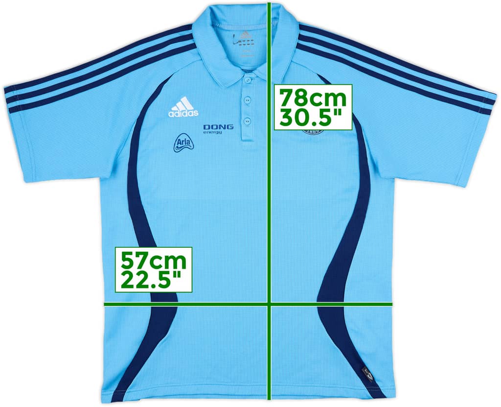 2005-06 Denmark adidas Polo Shirt - 6/10 - (L/XL)