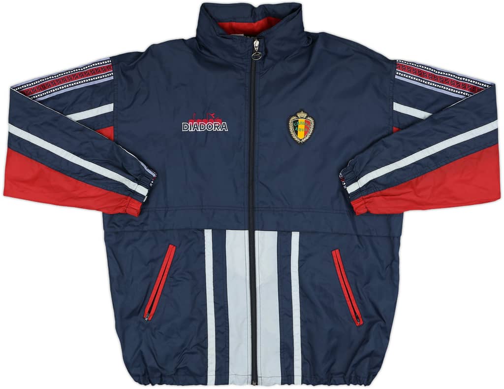 1994-95 Belgium Diadora Hooded Rain Jacket - 8/10 - (L)