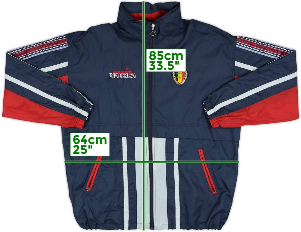 1994-95 Belgium Diadora Hooded Rain Jacket - 8/10 - (L)