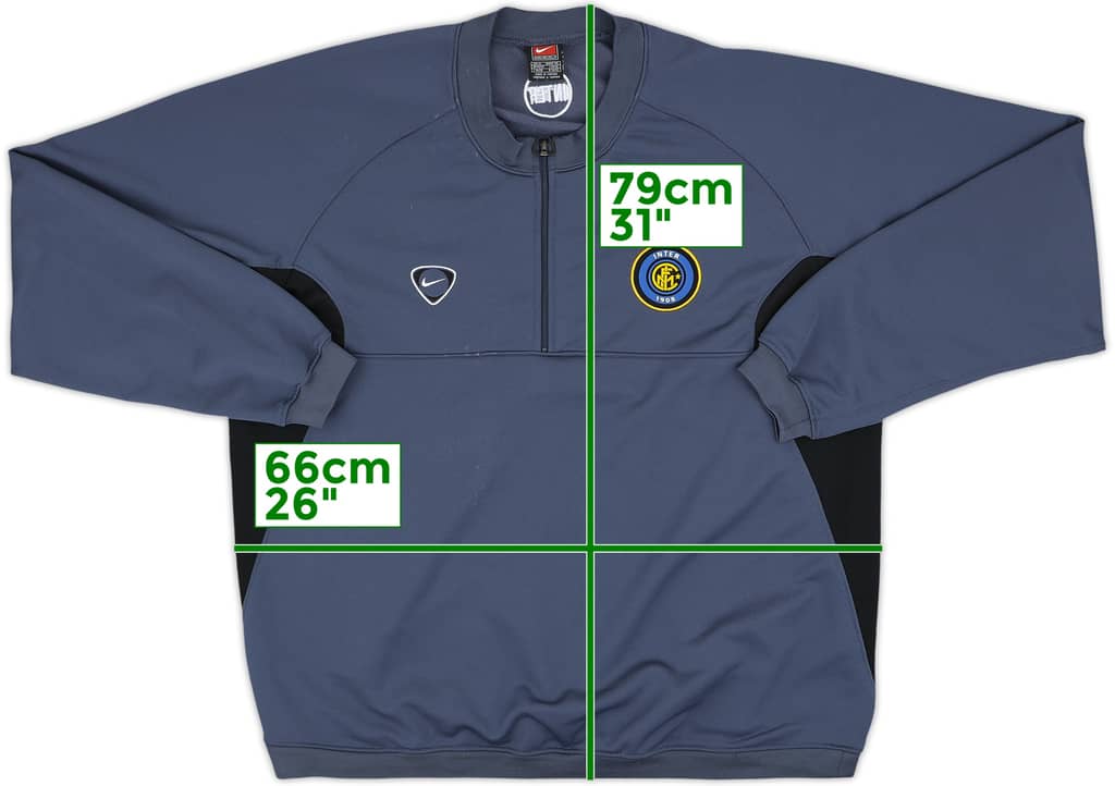 2000-01 Inter Milan Nike 1/4 Zip Sweat Top - 5/10 - (XL)