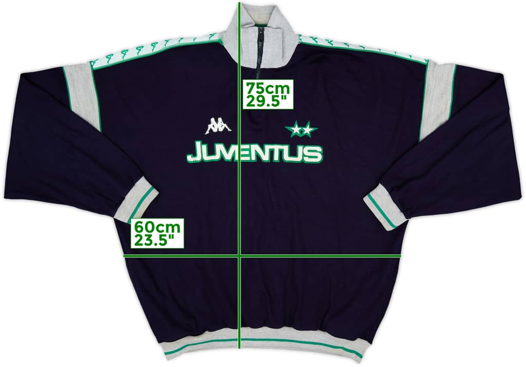 1989-90 Juventus Kappa 1/4 Zip Sweat Top - 7/10 - (XL)