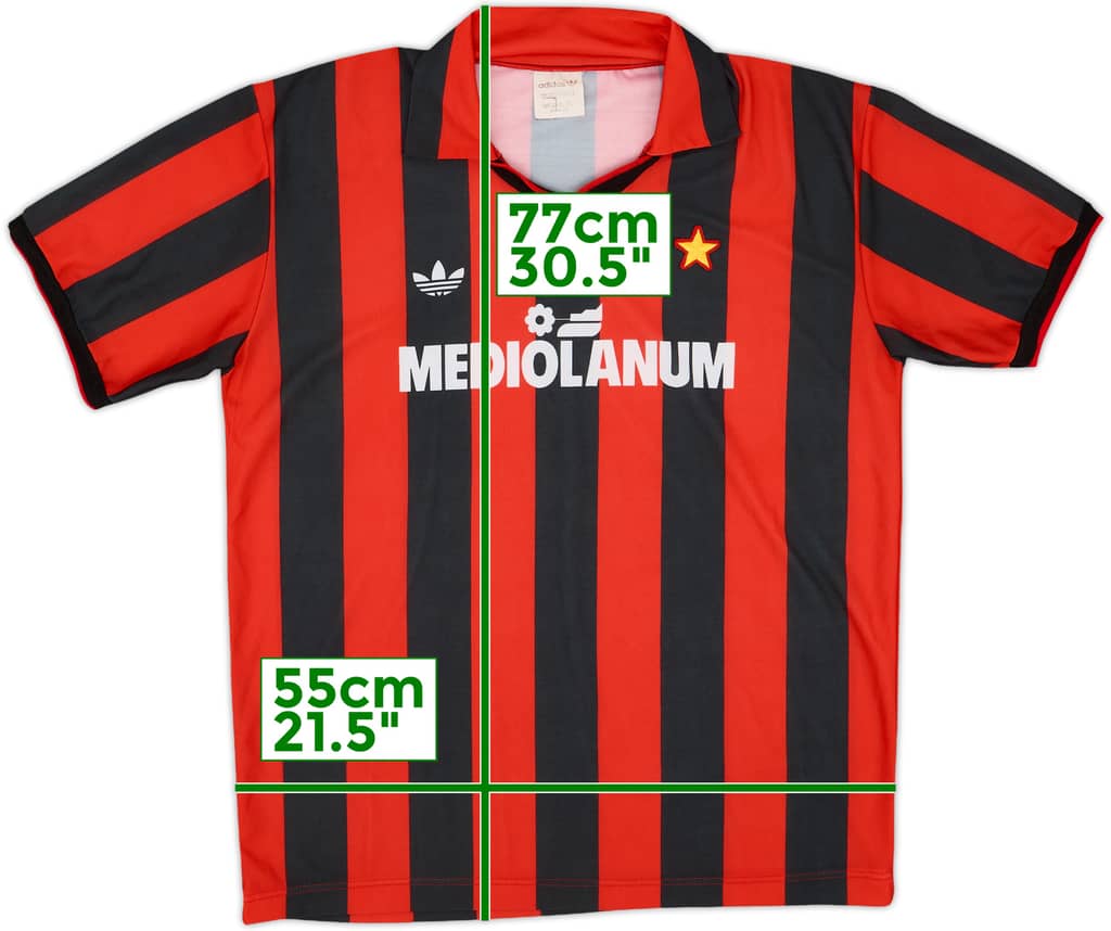 1990-91 AC Milan Home Shirt - 9/10 - (L)