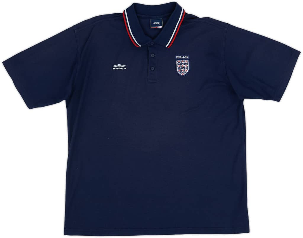 2002-03 England Umbro Polo Shirt - 9/10 - (XL)