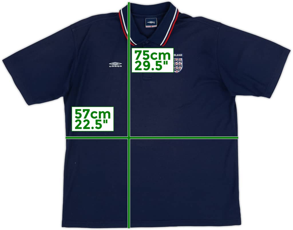 2002-03 England Umbro Polo Shirt - 9/10 - (XL)