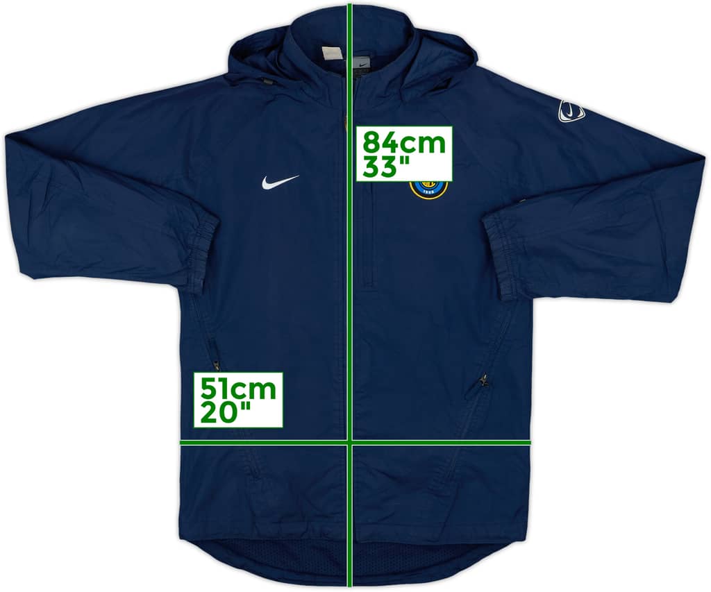 2003-04 Inter Milan Nike Hooded Rain Jacket - 7/10 - (S)