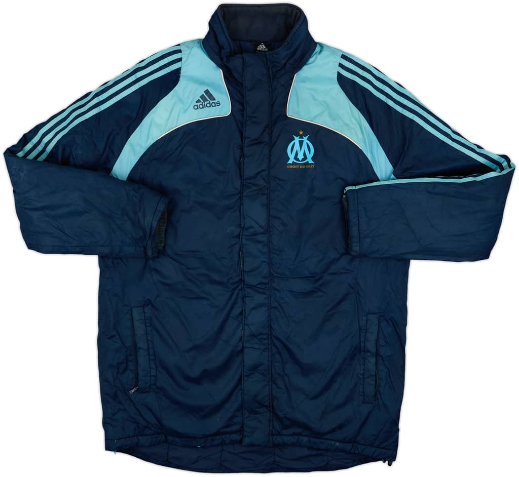 2008-09 Olympique Marseille adidas Padded Bench Coat - 5/10 - (L/XL)