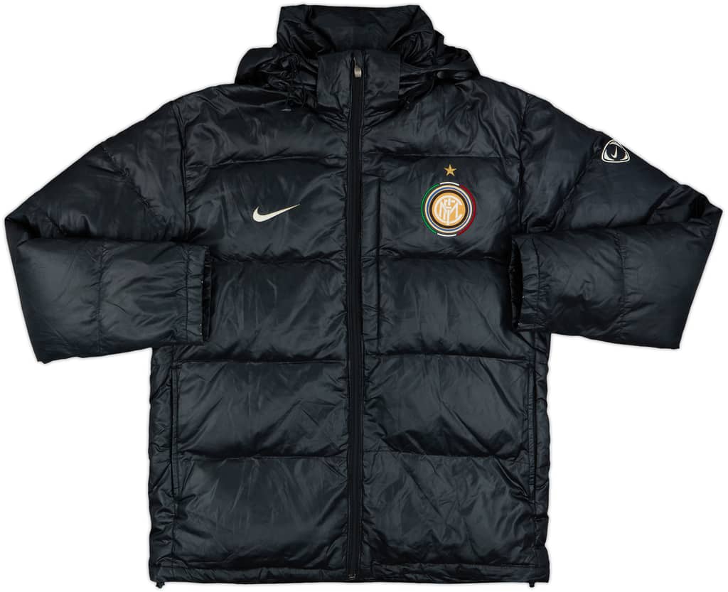 2009-10 Inter Milan Nike Hooded Padded Bench Coat - 8/10 - (L)