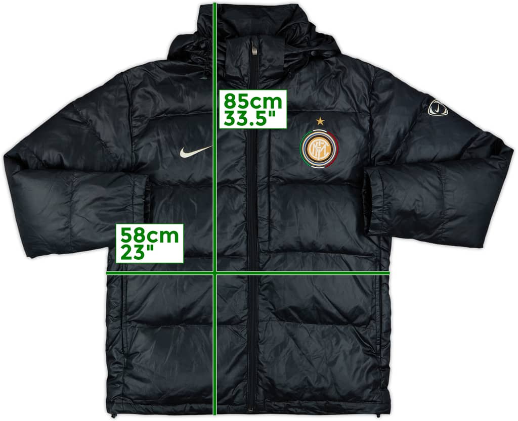 2009-10 Inter Milan Nike Hooded Padded Bench Coat - 8/10 - (L)