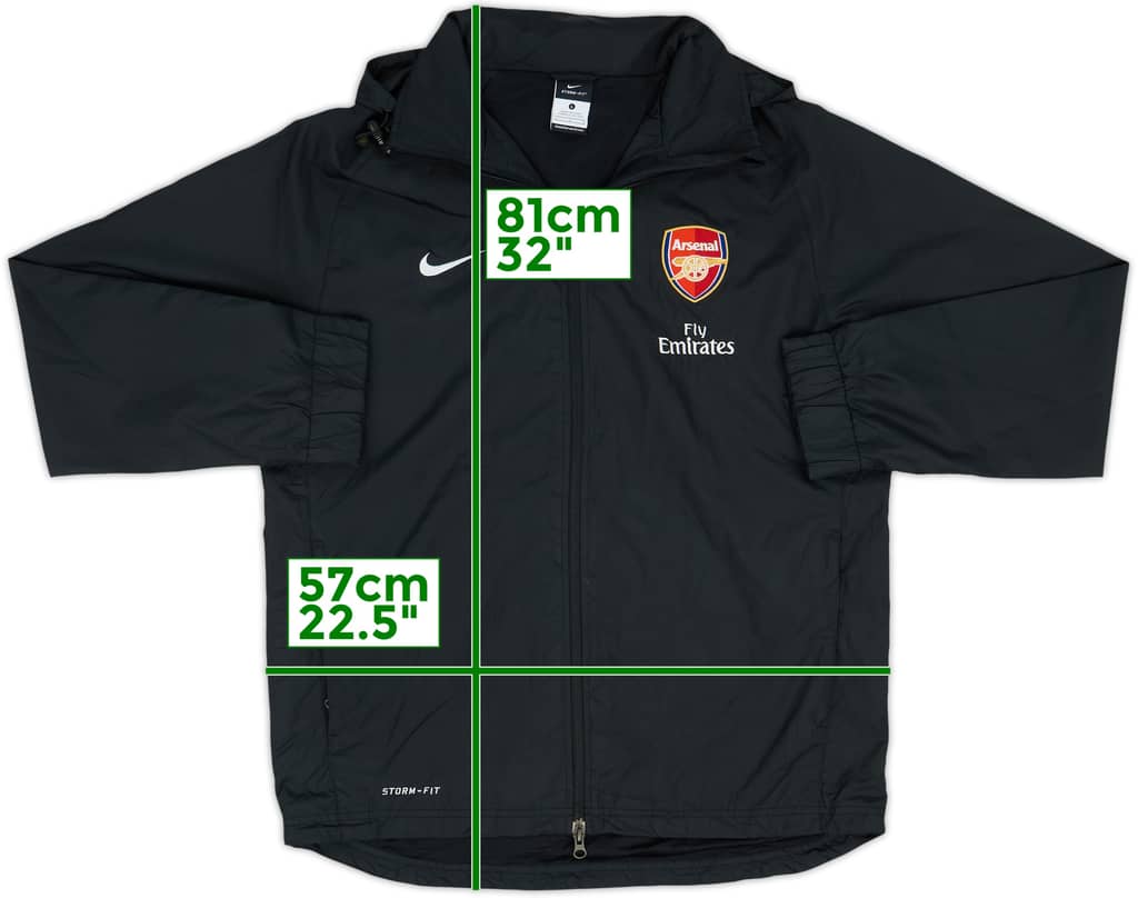 2012-13 Arsenal Nike Hooded Rain Jacket - 8/10 - (L)