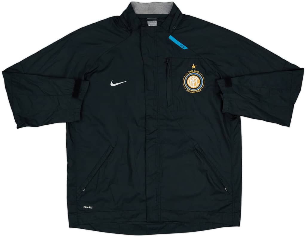 2008-09 Inter Milan Nike Hooded Rain Jacket - 6/10 - (L)
