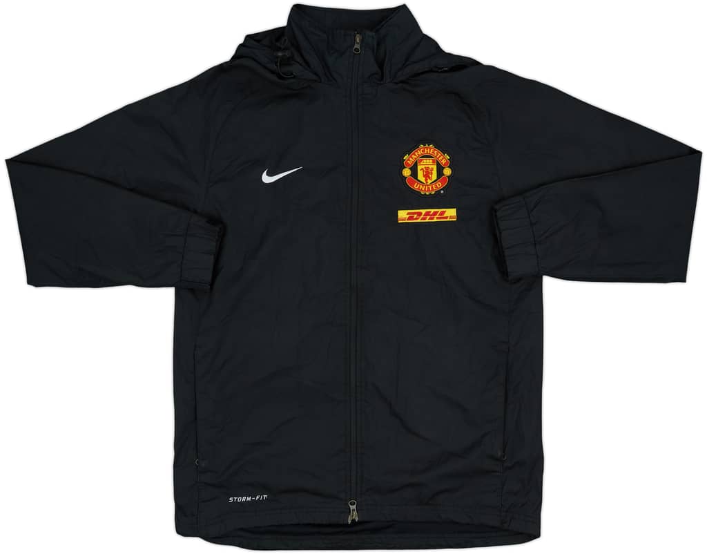 2011-12 Manchester United Nike Hooded Rain Jacket - 8/10 - (M)