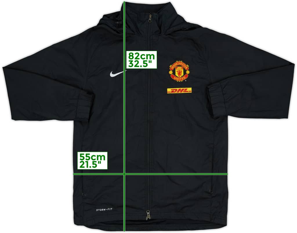 2011-12 Manchester United Nike Hooded Rain Jacket - 8/10 - (M)