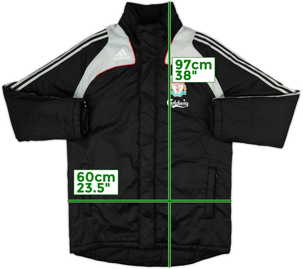 2008-09 Liverpool Abrigo de banquillo acolchado adidas - 7/10 - (S)