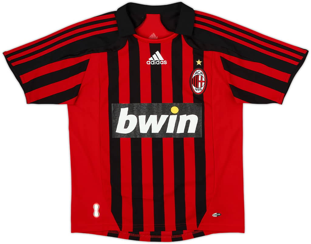 2007-08 AC Milan Home Shirt - 4/10 - (L.Boys)