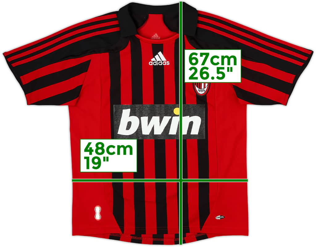 2007-08 AC Milan Home Shirt - 4/10 - (L.Boys)