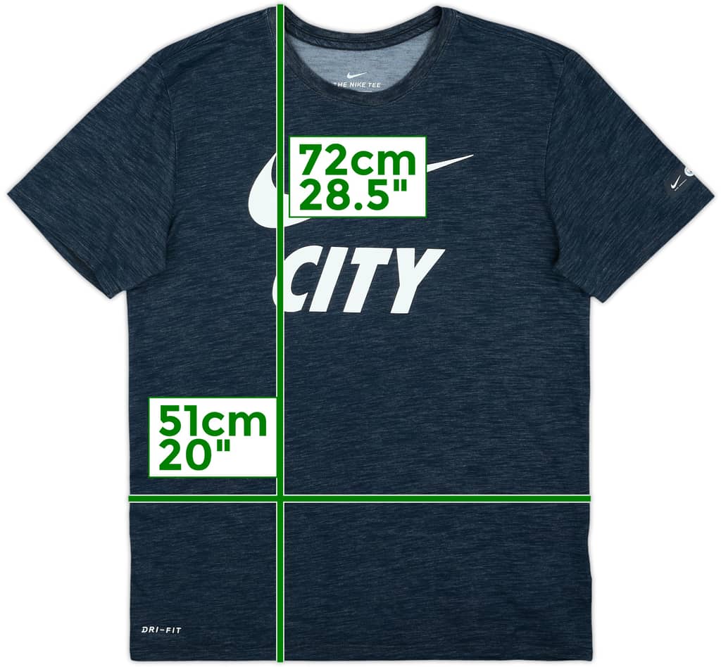 2018-19 Manchester City Nike Cotton Tee - 10/10 - (M)