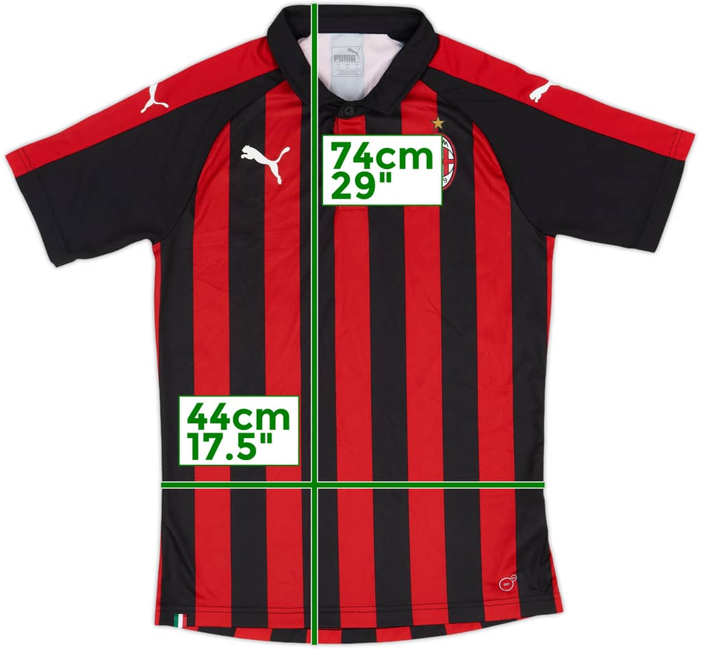 2018-19 AC Milan Home Shirt - 9/10 - (M)