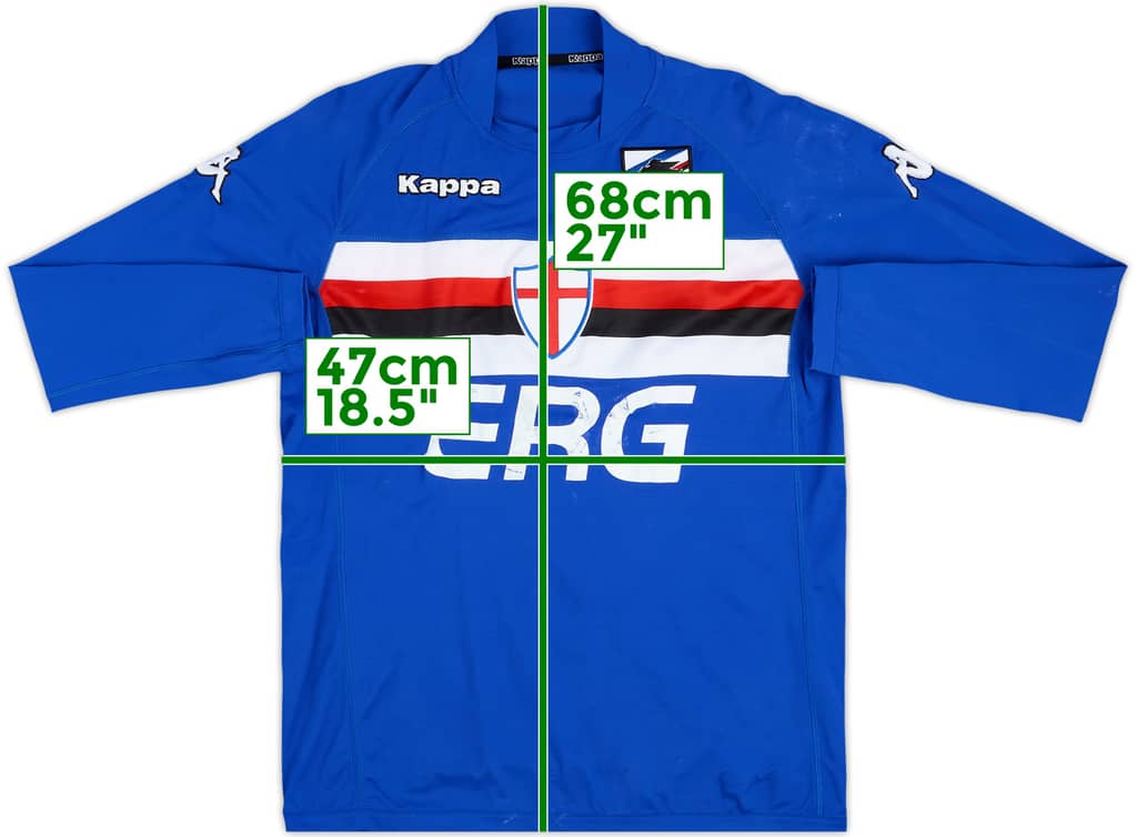 2004-05 Sampdoria Home L/S Shirt - 6/10 - (XL)