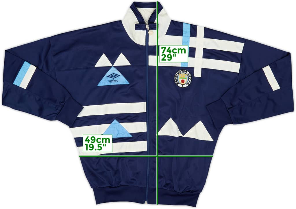 1991-92 Manchester City Umbro Track Jacket - 7/10 - (M)