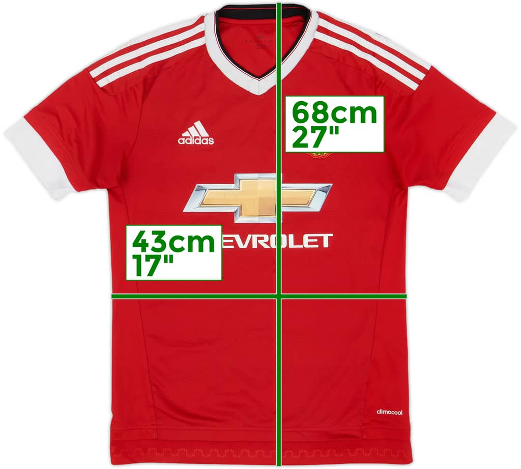 2015-16 Manchester United Camiseta Local - 5/10 - (XS)