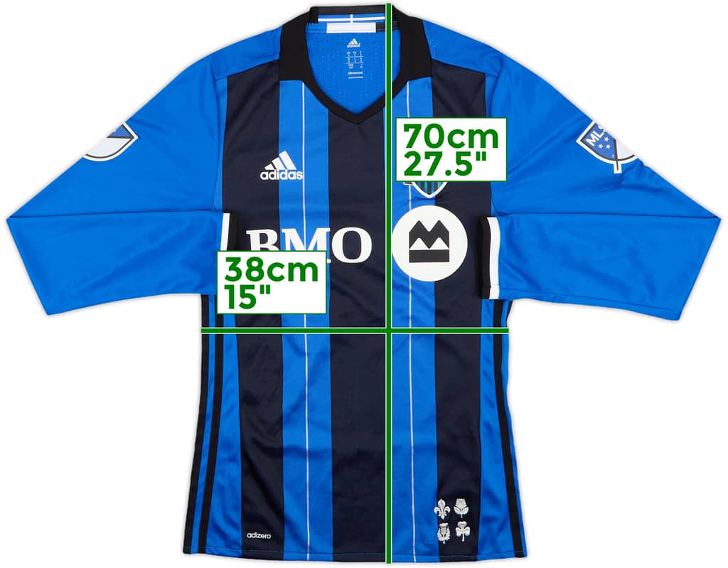 2016-17 Montreal Impact Authentic Home L/S Shirt - 8/10 - (S)