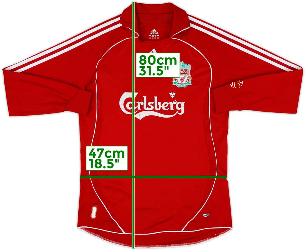 2006-08 Liverpool Home L/S Shirt - 5/10 - (S)