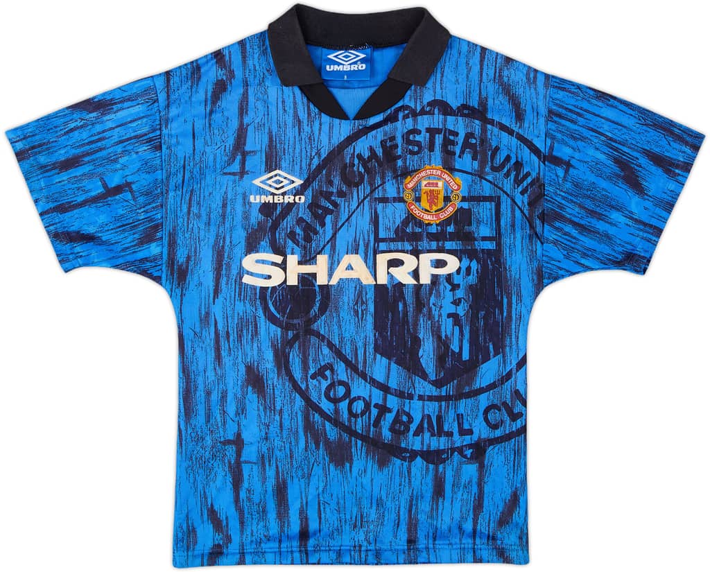 1992-93 Manchester United Away Shirt - 7/10 - (S.Boys)