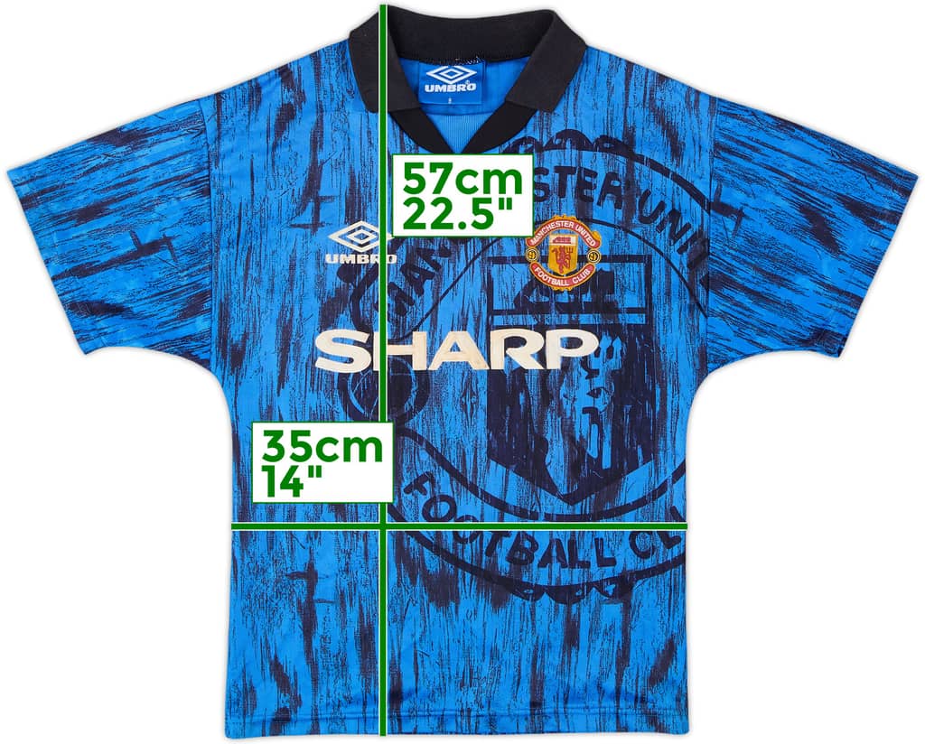 1992-93 Manchester United Away Shirt - 7/10 - (S.Boys)