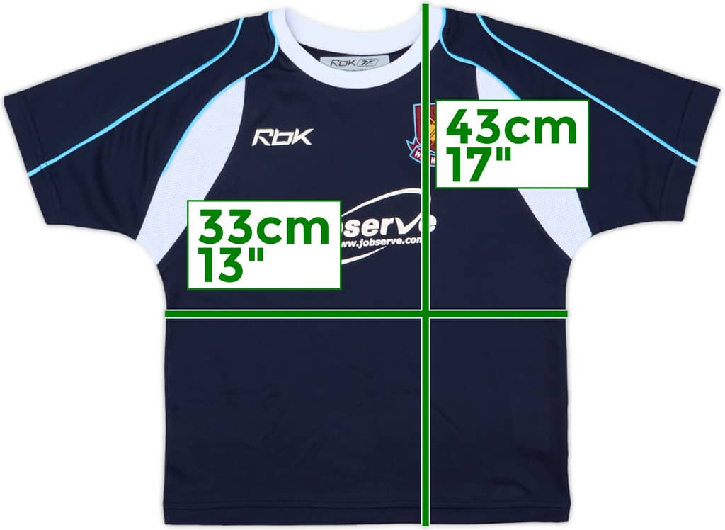 2006-07 West Ham Away Shirt - 9/10 - (3-4 Years)
