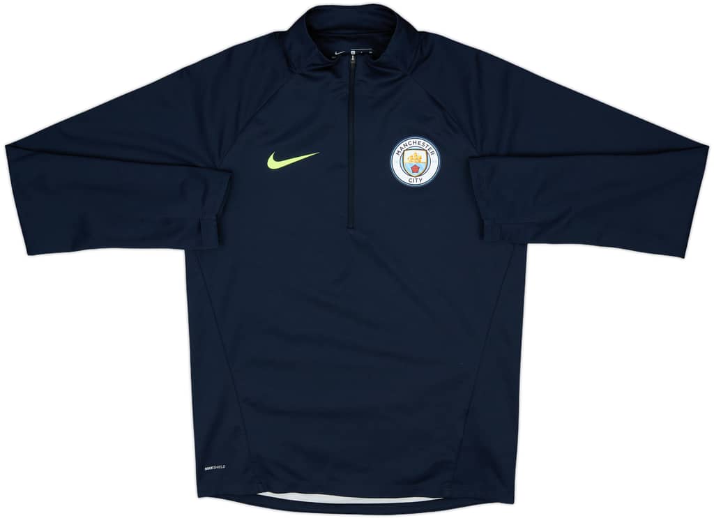 2018-19 Manchester City Nike 1/4 Zip Drill Top - 8/10 - (S)