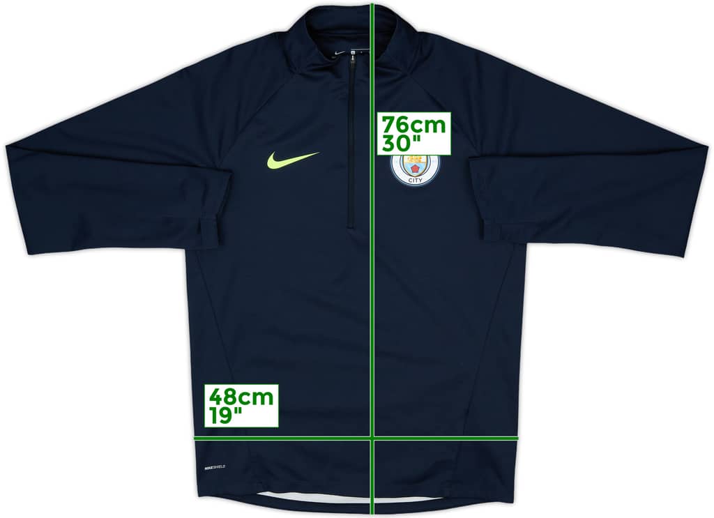 2018-19 Manchester City Nike 1/4 Zip Drill Top - 8/10 - (S)