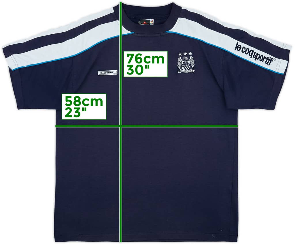 1999-00 Manchester City LeCoqSportif Cotton Tee - 8/10 - (S)