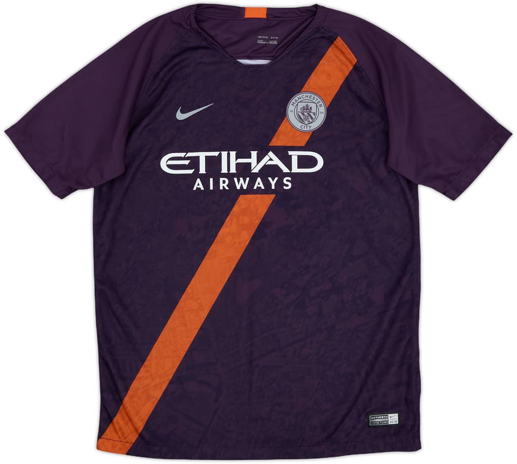 2018-19 Manchester City Third Shirt - 8/10 - (XL.Boys)