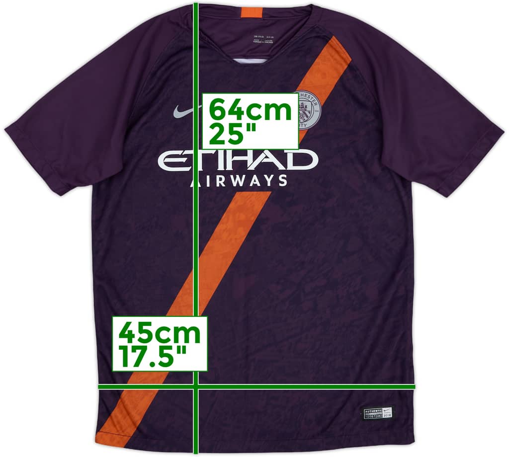 2018-19 Manchester City Third Shirt - 8/10 - (XL.Boys)