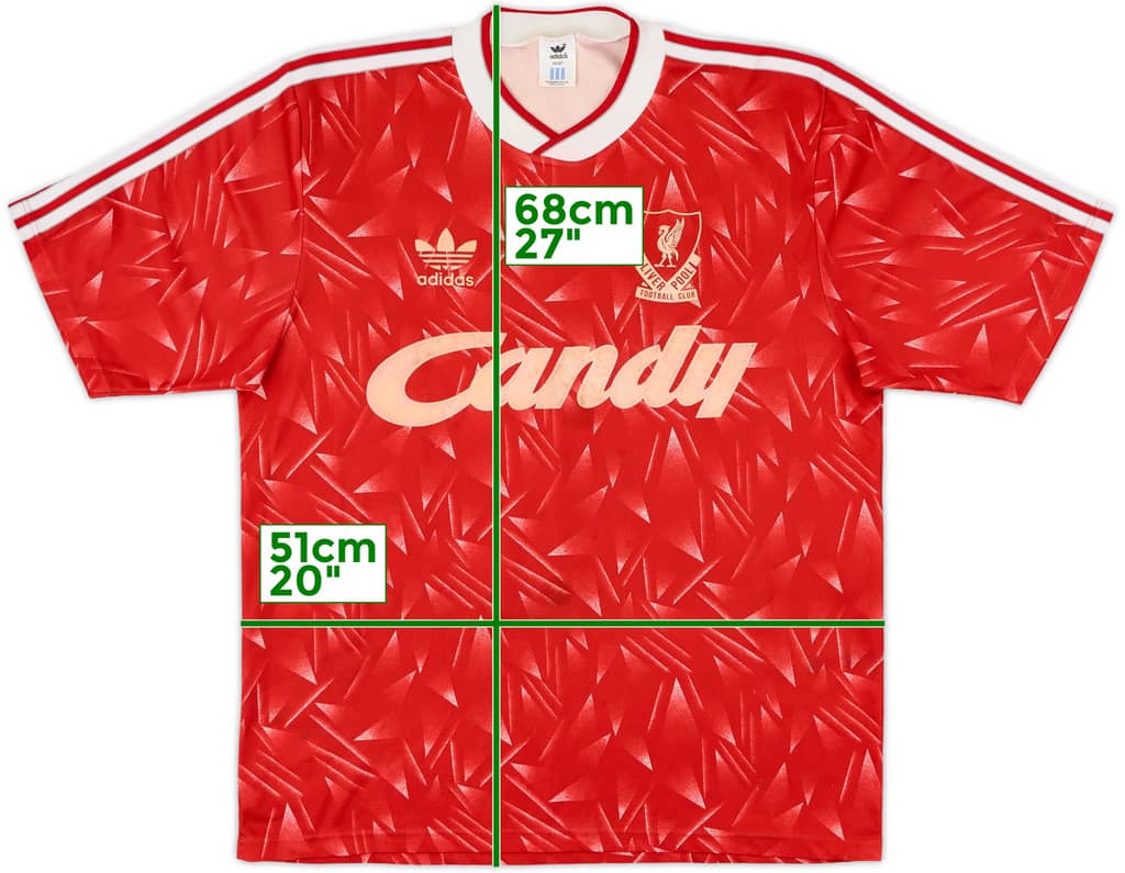 1989-91 Liverpool Home Shirt - 6/10 - (M/L)