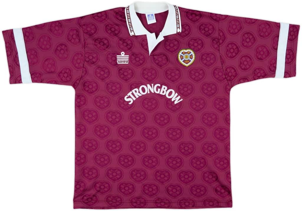 1992-93 Hearts Home Shirt - 10/10 - (XL)