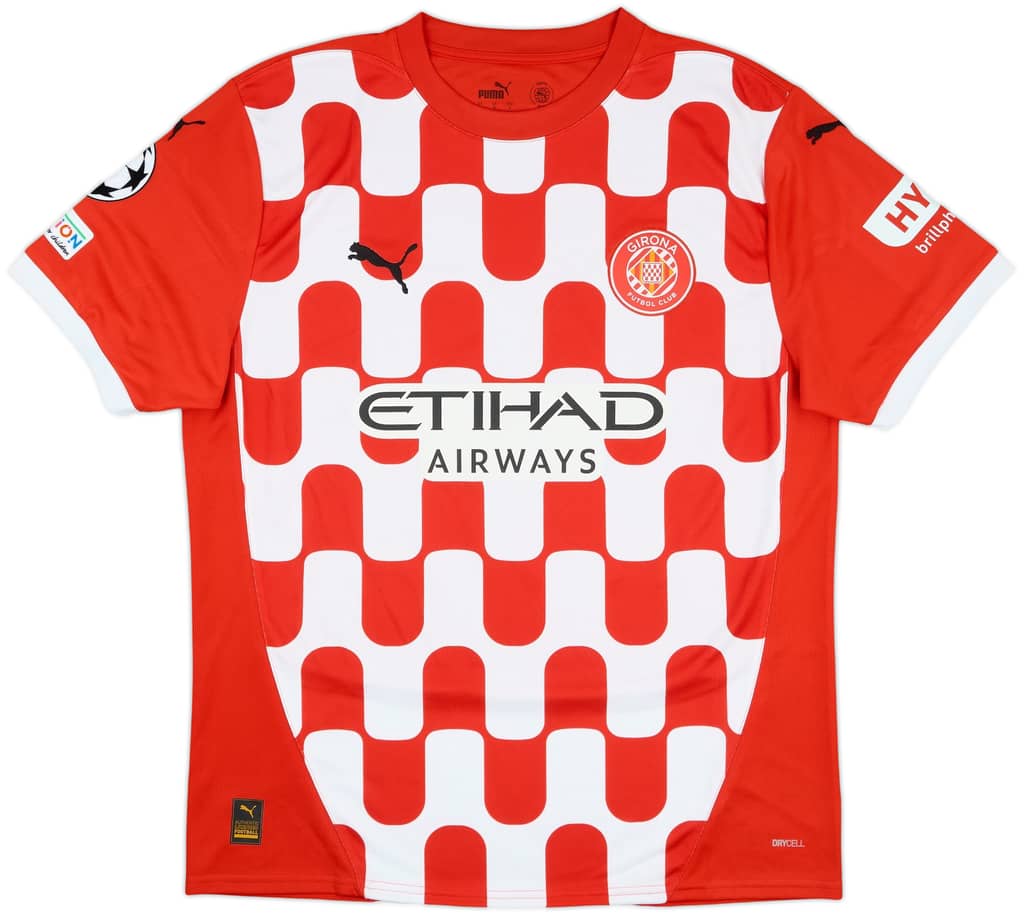 2024-25 Girona Match Issue Champions League Home Shirt Selvi #28